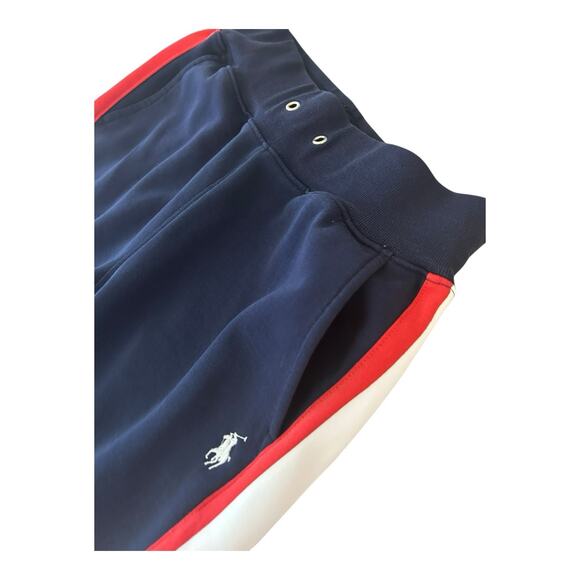 Polo Ralph Lauren Sweatpants XSTP Heavy Striped Logo Preppy Drawstring - Picture 4 of 11